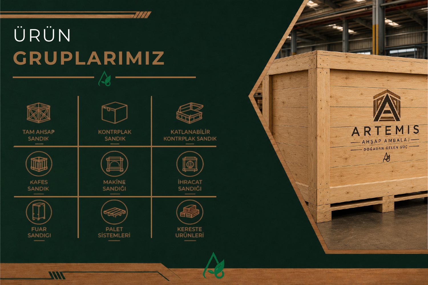 Artemis ürün grupları katalog sayfası