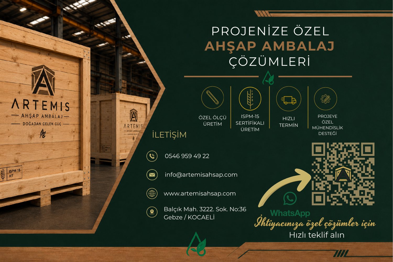 Artemis iletişim ve hızlı teklif katalog sayfası